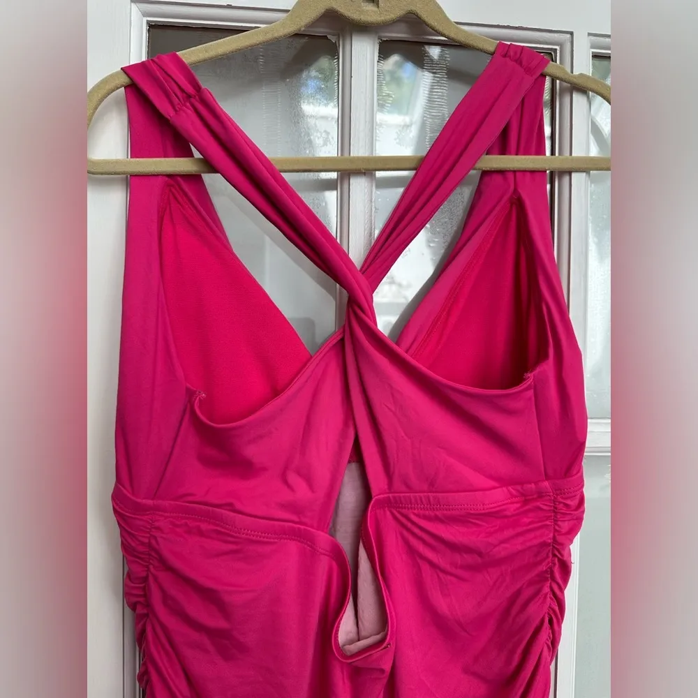 Ralph Lauren One Piece Slimming Swimsuit Swim Dress Orchid Pink Plus Size 20W - Image 4