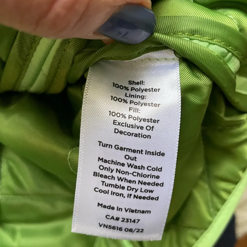 ✨HP✨ NWT Talbot’s Lime Green Quilted Button Up Jacket Sz XS - Image 4