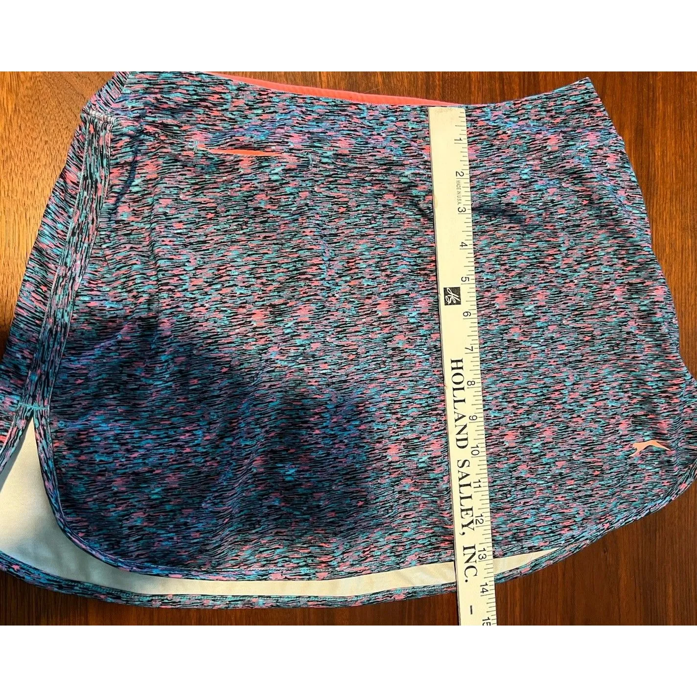 Slazenger 13” Golf/Tennis/Pickleball Skort Sz Small Blue/Multicolor/Neon Coral - Image 6