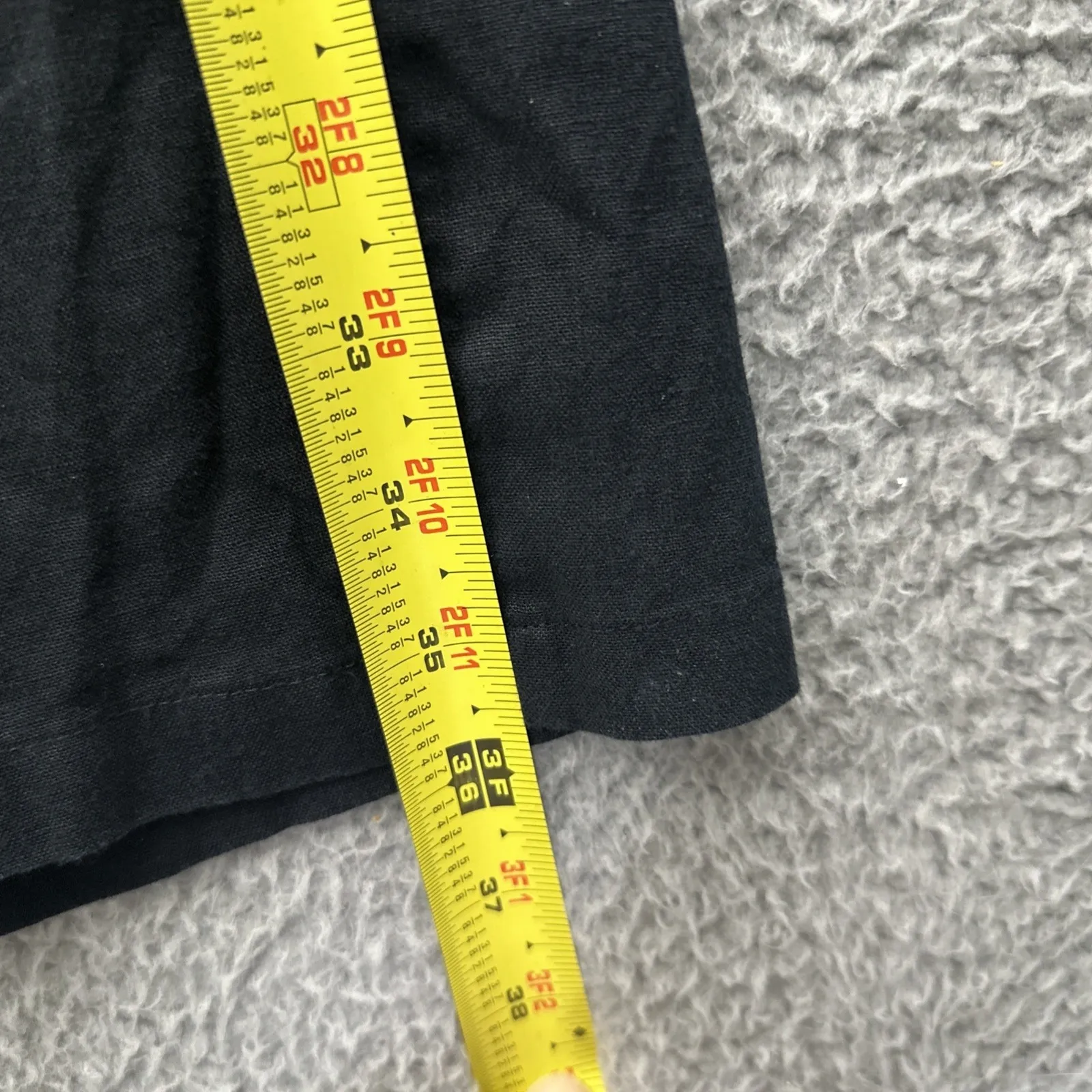 Habitat Clothes To Live In Pull On Wide Leg Pants Black Linen Lagenlook W Medium - Image 10