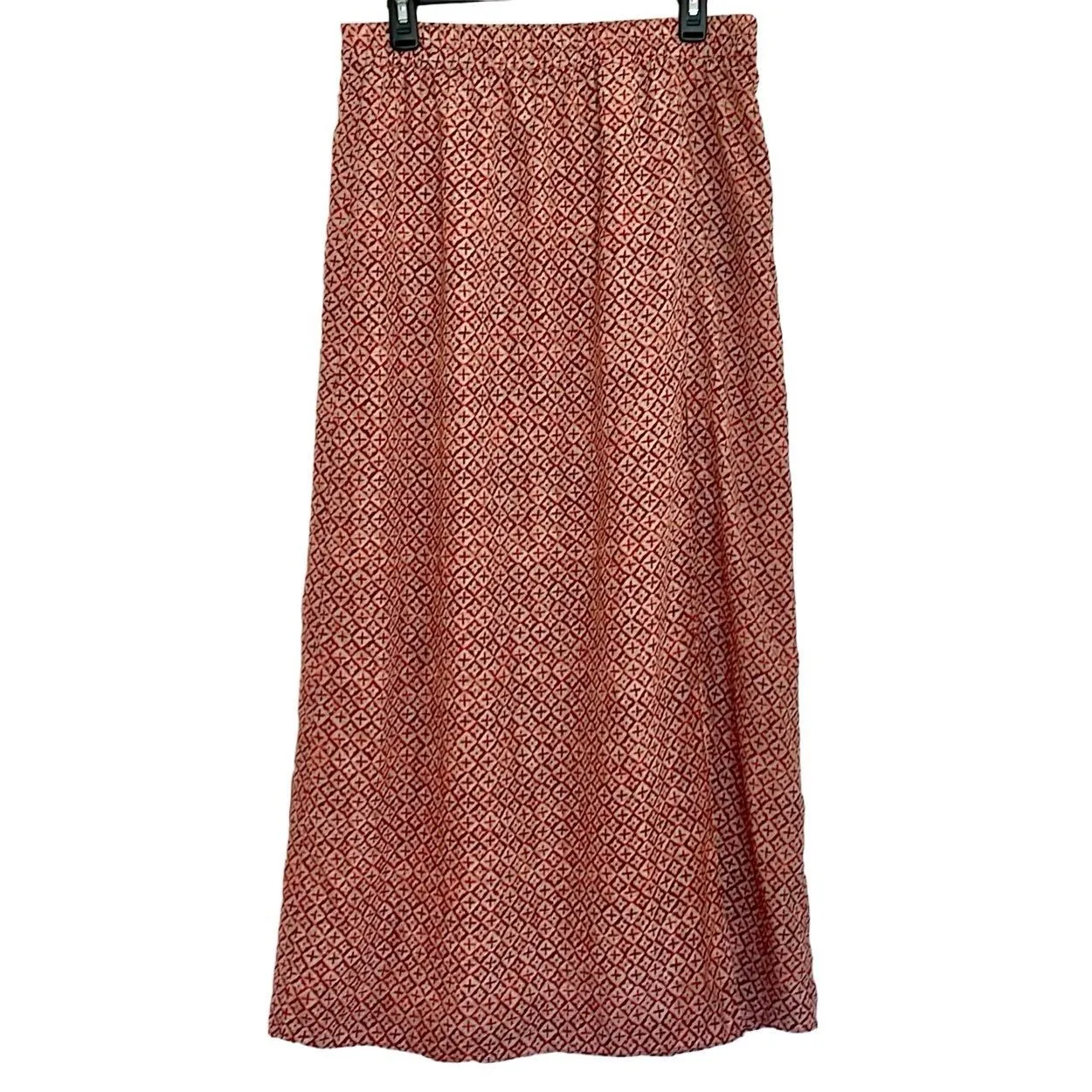 Michael Michael Kors red printed slit front midi skirt M - Image 2
