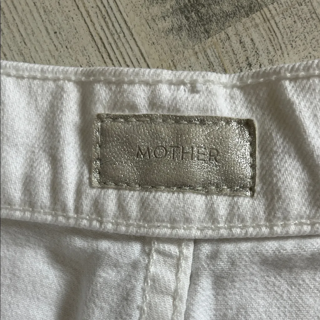 MOTHER The Loosey Fray Short Size 27 White - Image 10