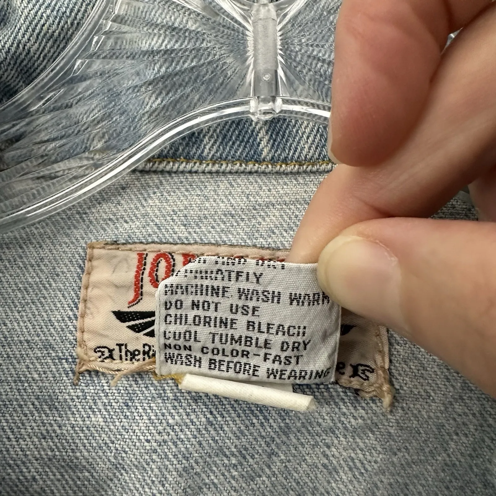 Vintage 1989 Jordache Denim Jean Cropped Jacket Retro Trucker Women's Small - Image 9