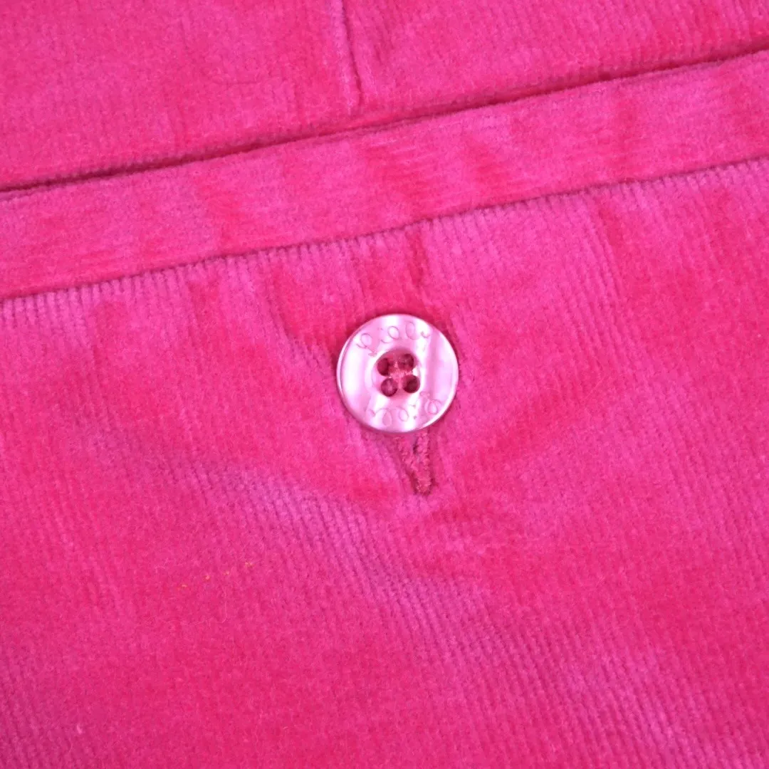 Lilly Pulitzer Y2K Corduroy Pants Womens 0 Pink Bootcut Flare Stretch Preppy Vtg - Image 6