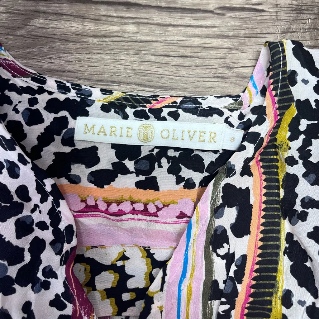 Marie Oliver will  Phoebe Blouse Peasant Top Long‎ Sleeve Colorful Size small - Image 4
