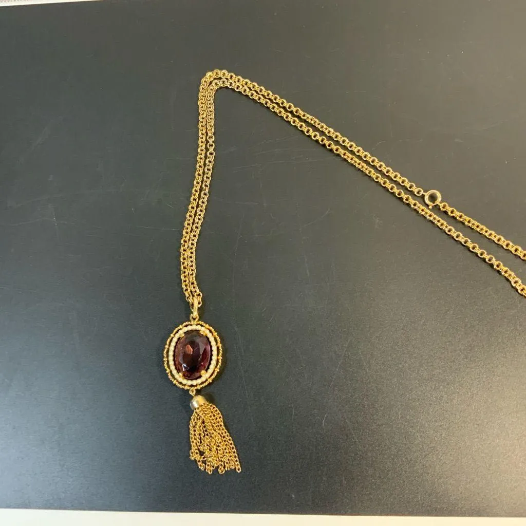 Evolution by Cyrus button sleeve open front cardigan small & 2 vintage necklace - Image 14