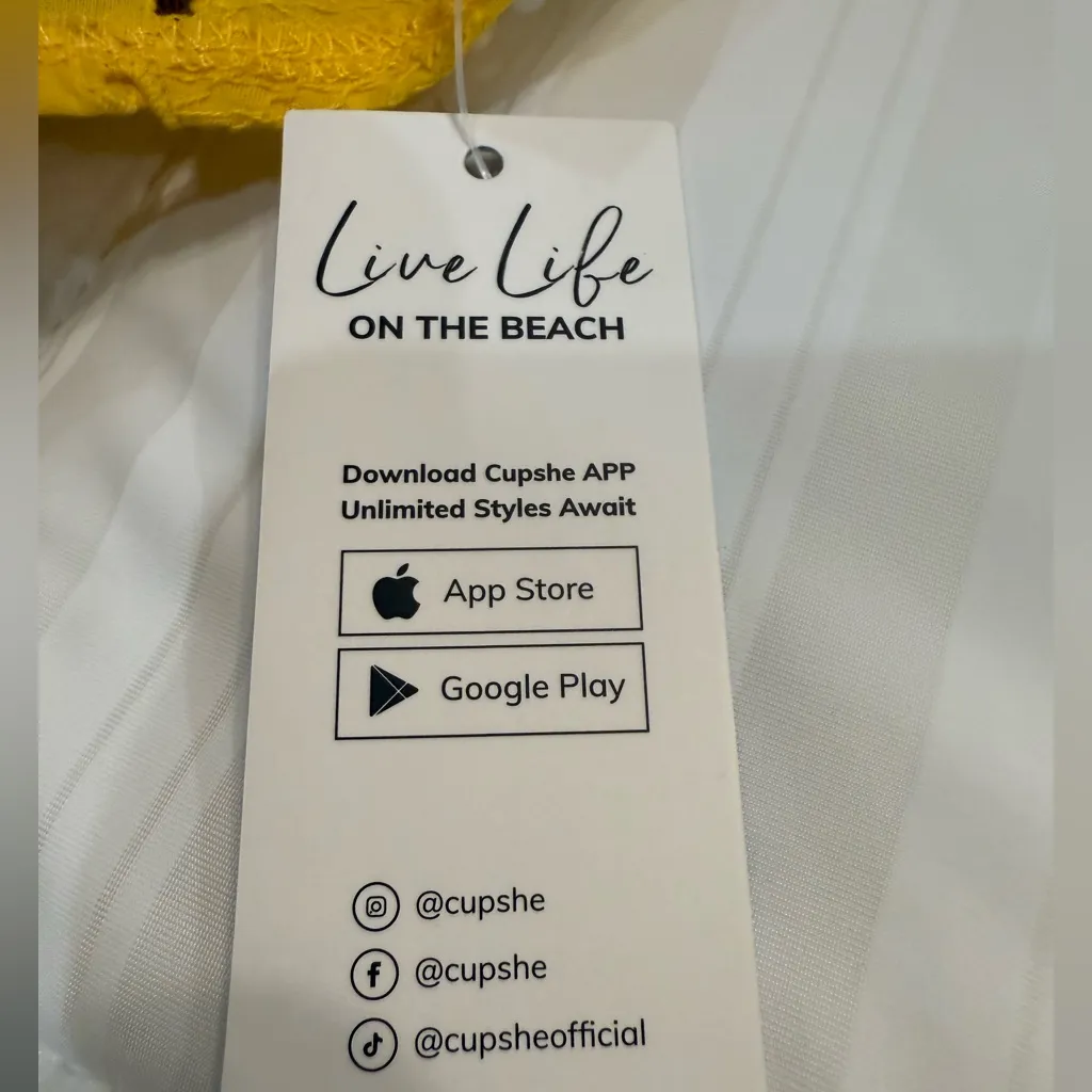 Cupshe Vibrant Yellow Eyelet Mini Dress - Image 11