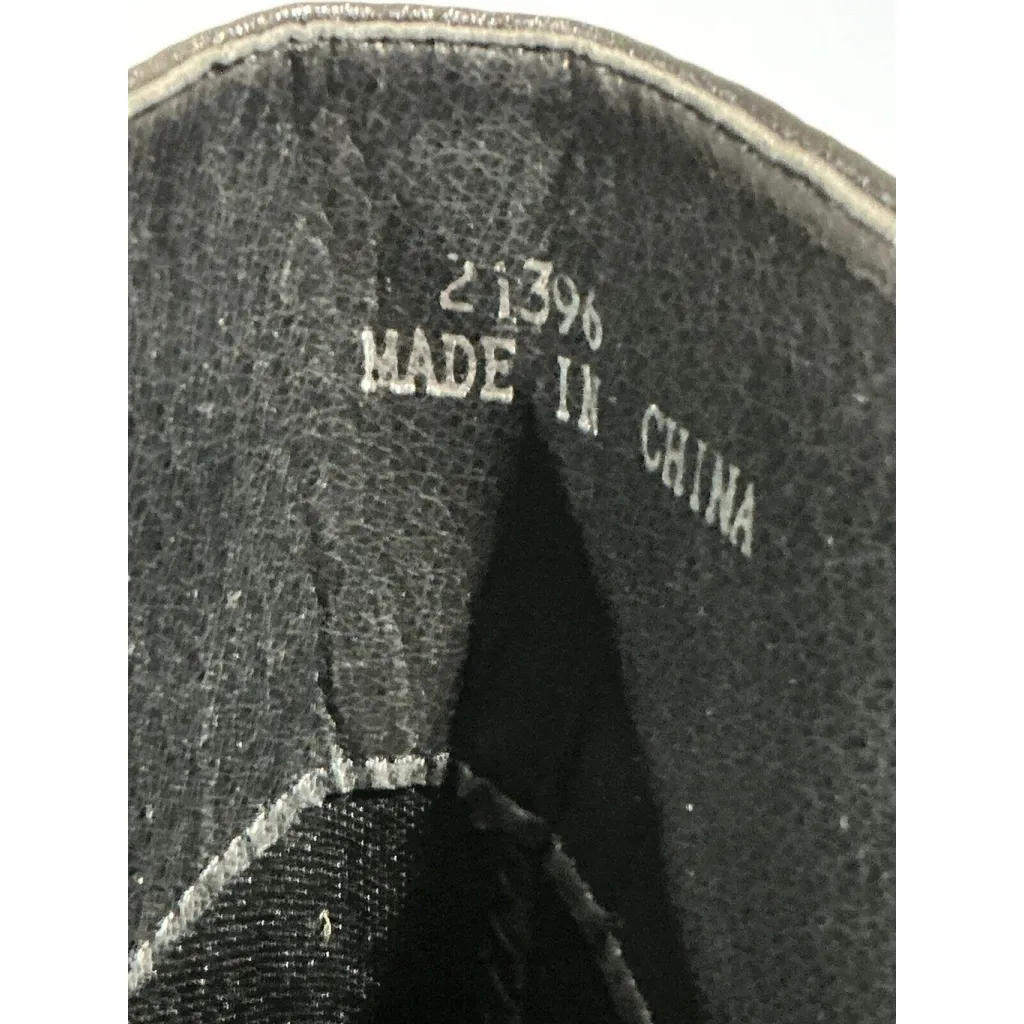 Woman’s Size 7 Black Otk Stretch Pull On Quarter Zip Chunky Heel Boots - Image 6