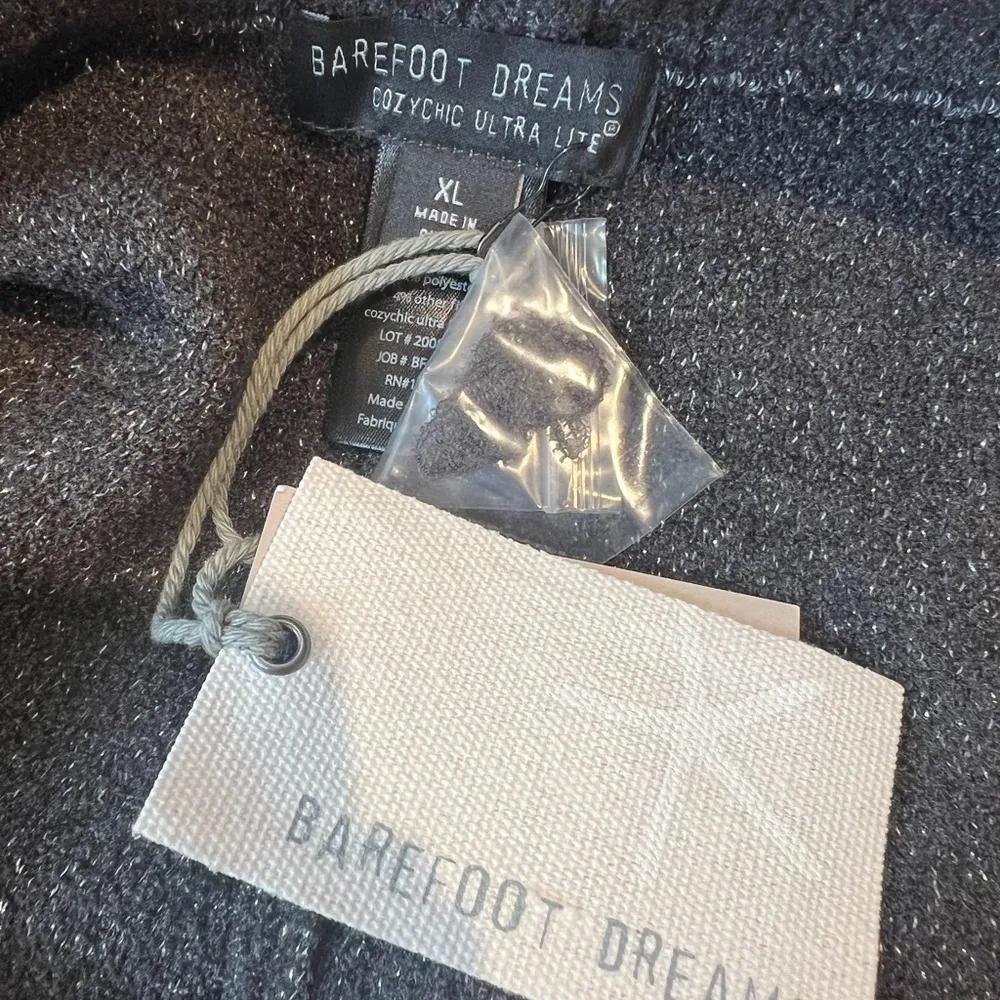 BAREFOOT DREAMS Rib Trim Jogger Carbon Lurex Size XL NEW - Image 6