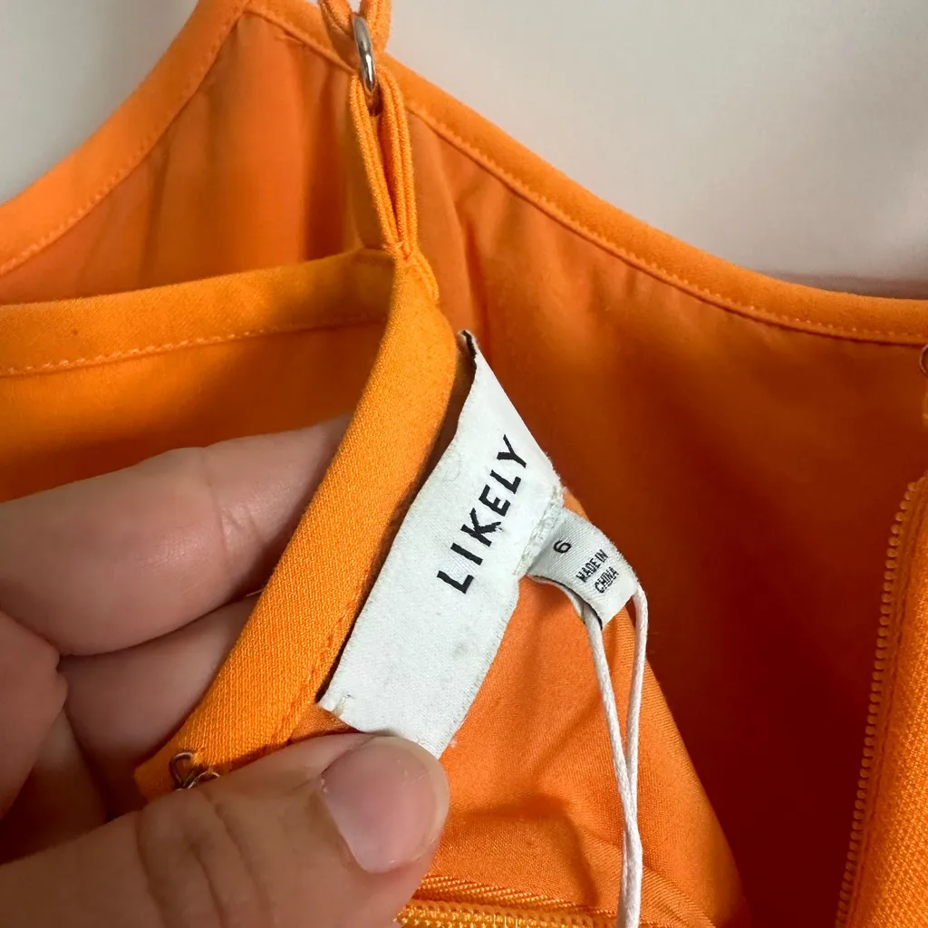 Likely Lyla Trumpet Midi Dress in Clementine Size‎ 6 NWT - Image 6