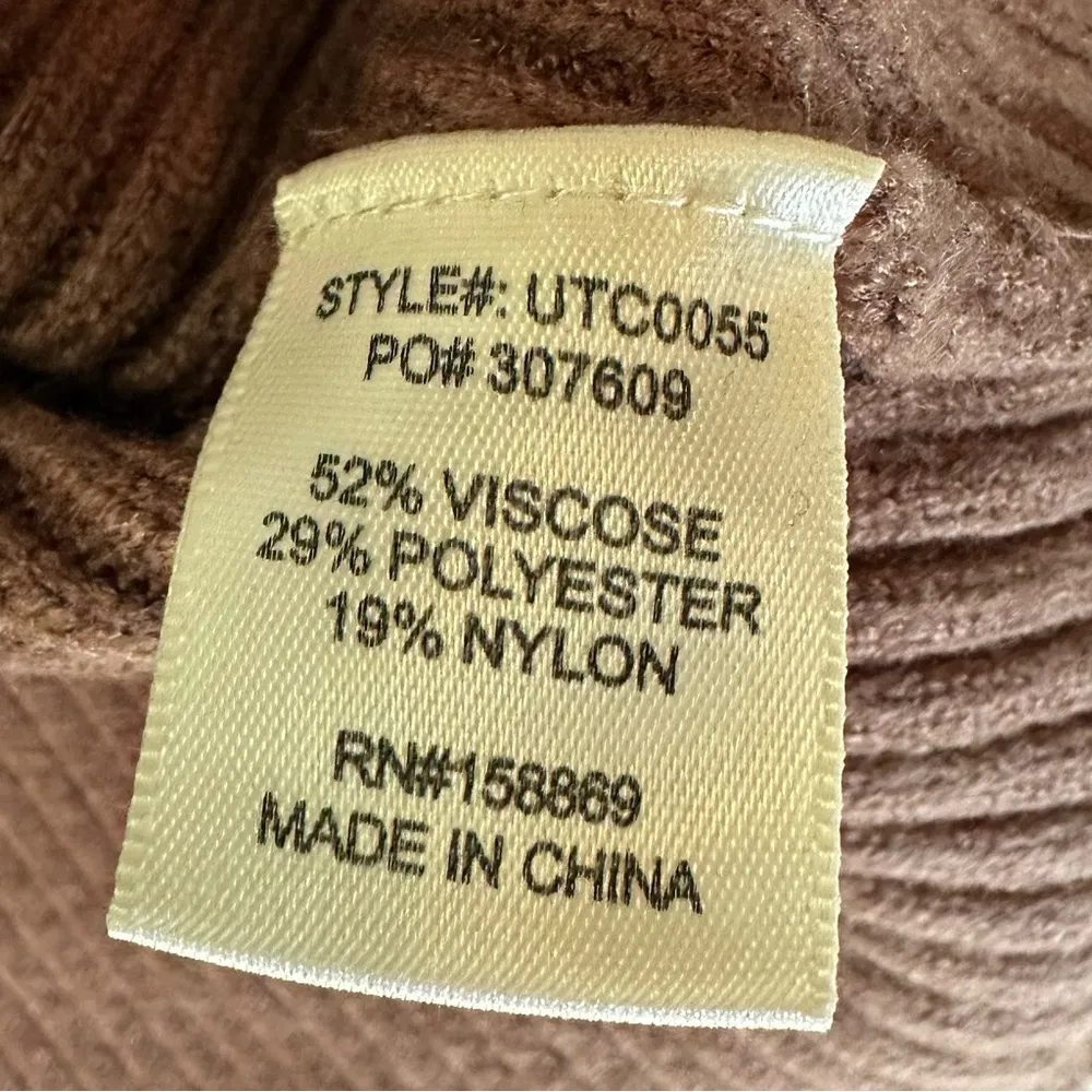 Promesa Stitch Perfect Cropped Blanket Stitch Sweater Mocha Brown - Image 10