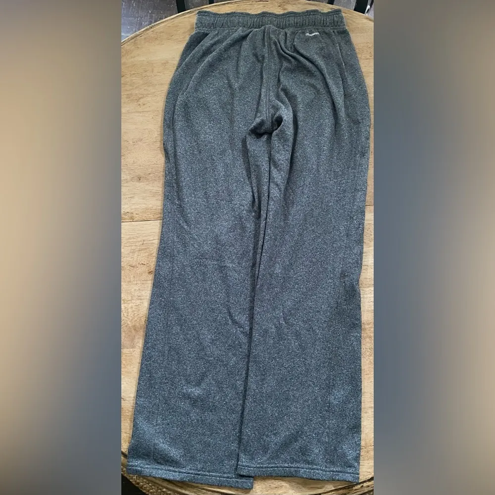 Adidas Climawarm Women’s Sz S Dark Heathered Gray Fleece Open Hem Athletic Pants - Image 3