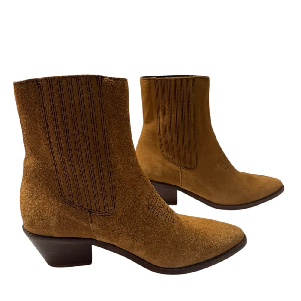 Zadig & Voltaire Suede Western Ankle Boots Size 37 - Image 10