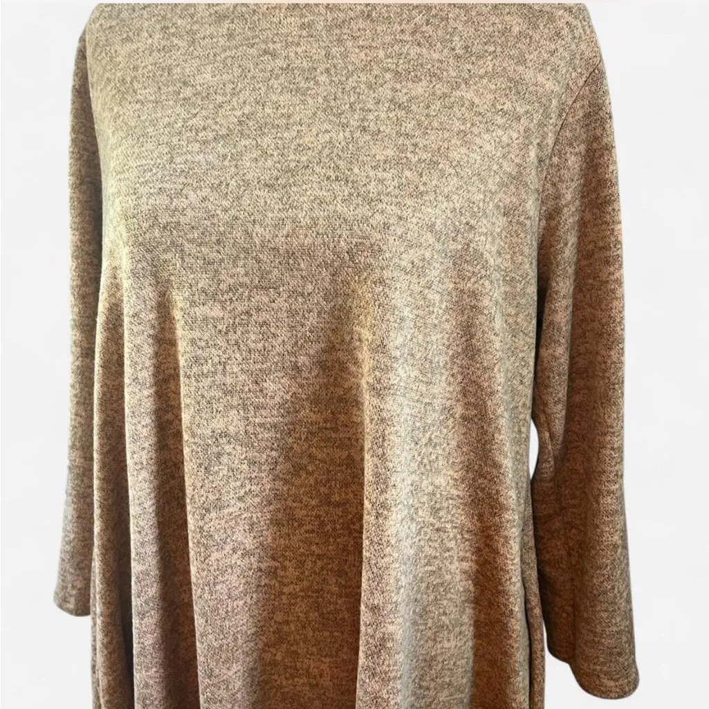 Riah Fashion Orange Hacci Sweater Knit Dress, Pockets, Size XL - Image 2