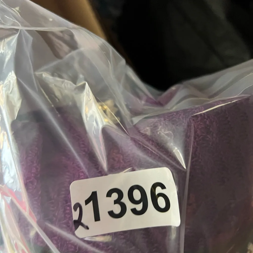 Ming Wang Women's Plus Size XL Heritage Whipstitch Chain Trim Knit Jacket Purple - Image 6