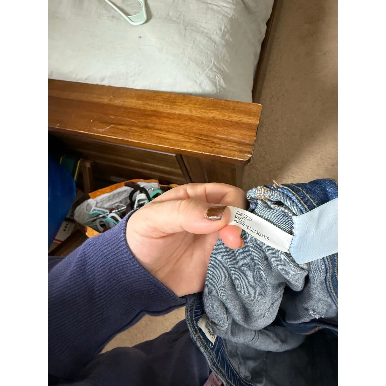 Up West Medium Wash Blue Denim Jogger Cargo Elastic Jeans Women's Size XL - Image 9