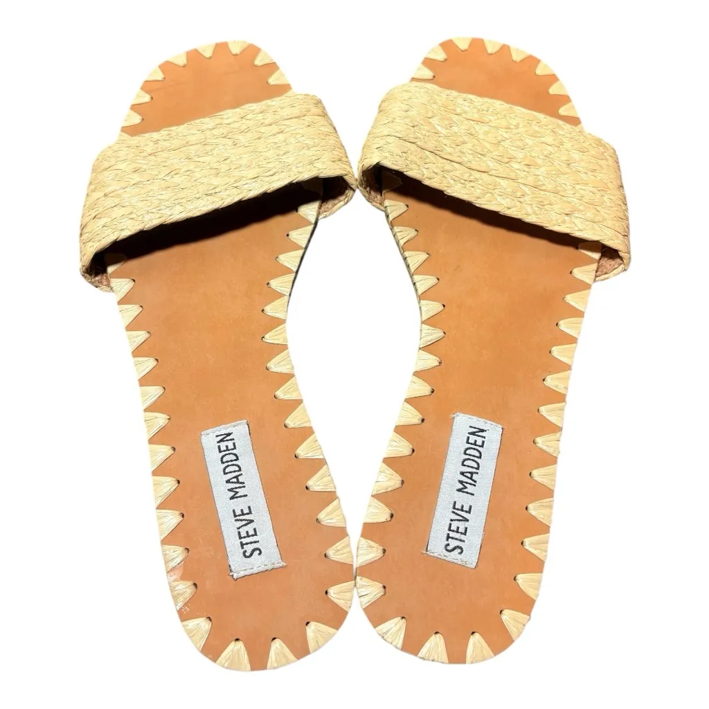 STEVE MADDEN Starfish Straw Woven Strap Sandals - Image 2