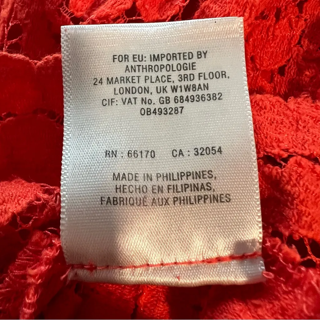 HD in Paris Vibrant Orange Lace Blouse - Image 9