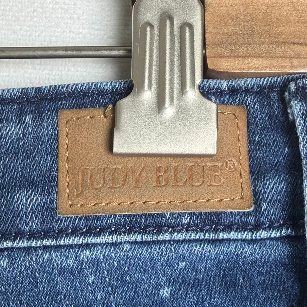 Judy Blue Women’s Relaxed Fit Speckled Ankle Jeans Cropped Stretch Denim Sz 7/28 - Image 10