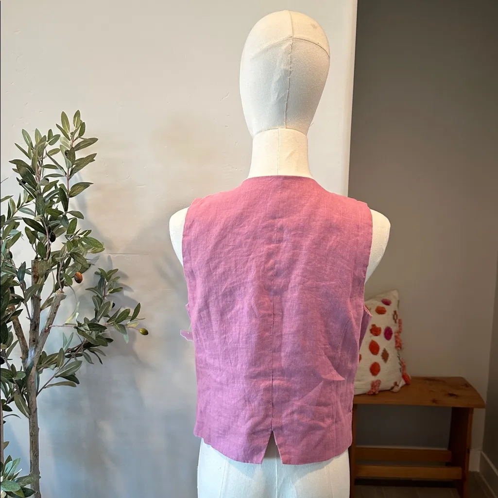 Madewell Single Breasted Linen Vest New! - Image 8