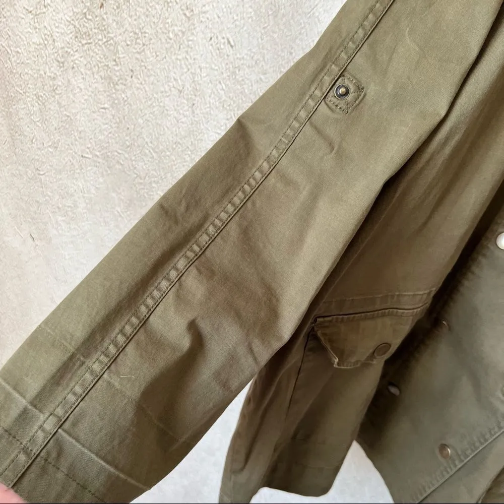 Kensie Jeans Army Green Double Breasted Utility Jacket - Image 5