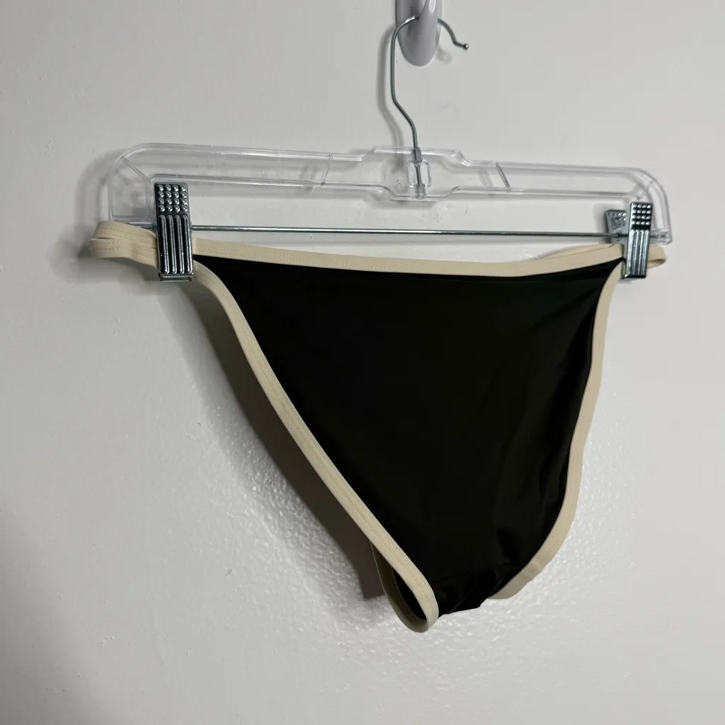 NWT Massimo Dutti Contrast Bikini Bottom In‎ Moss Size Small - Image 4