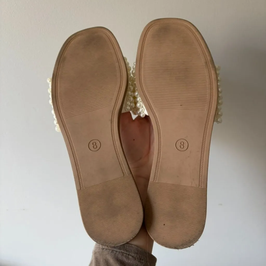 Women's Jasmine Pearl Slide Sandals - A New Day Cream Women's 8 - Image 6