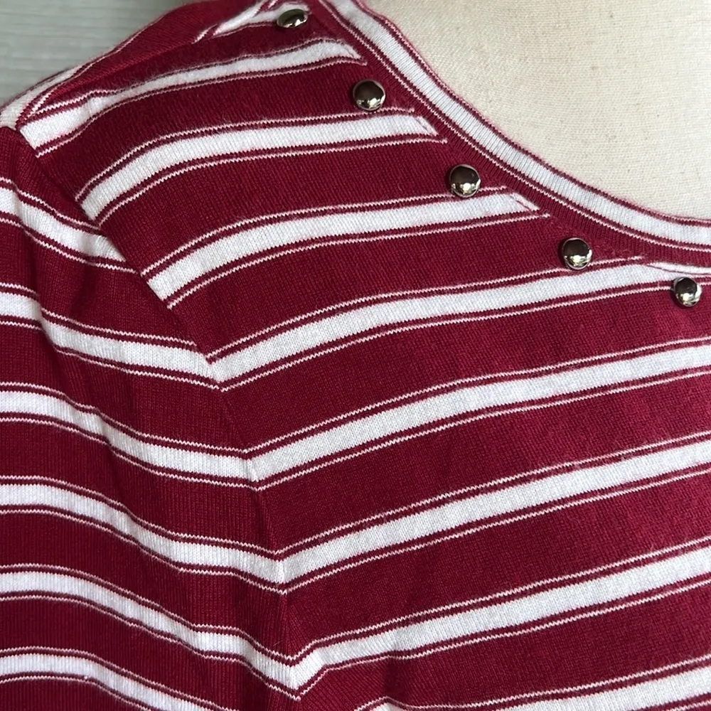Kate Spade Striped Knit Top with Fringe - Image 3