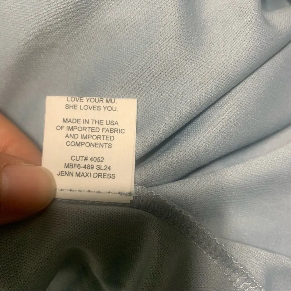 Show me Your Mumu Jenn low back maxi dress‎ bridesmaids dusty blue size XL - Image 12