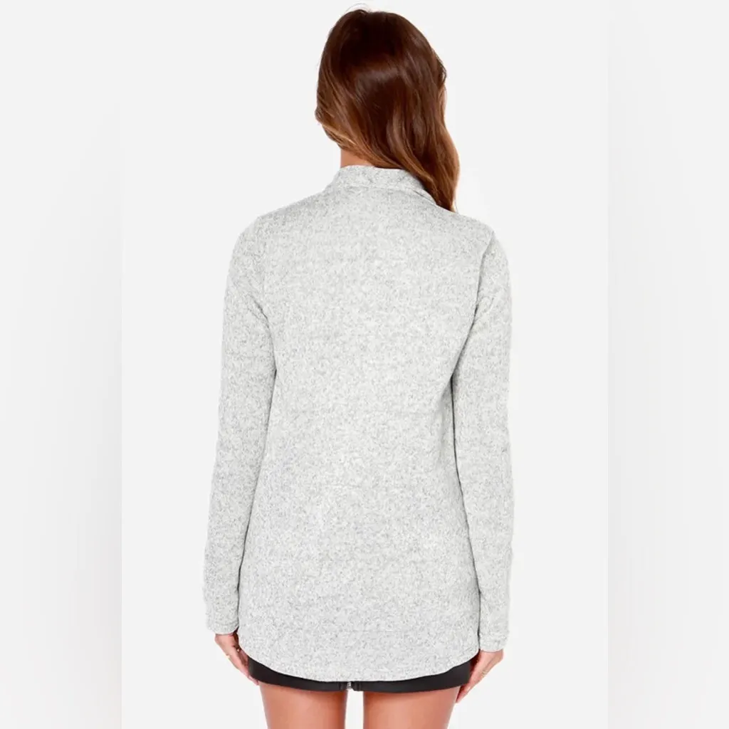 Davy Heather Grey Cardigan Sweater - Image 4