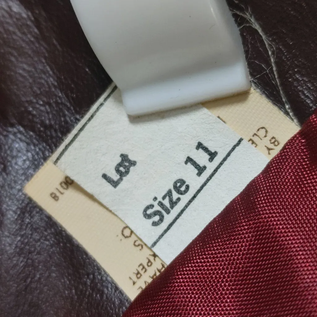 Bomber Jacket Northside Fashions Genuine Leather Vintage 1970s Burgundy Size 11 Red - Image 6