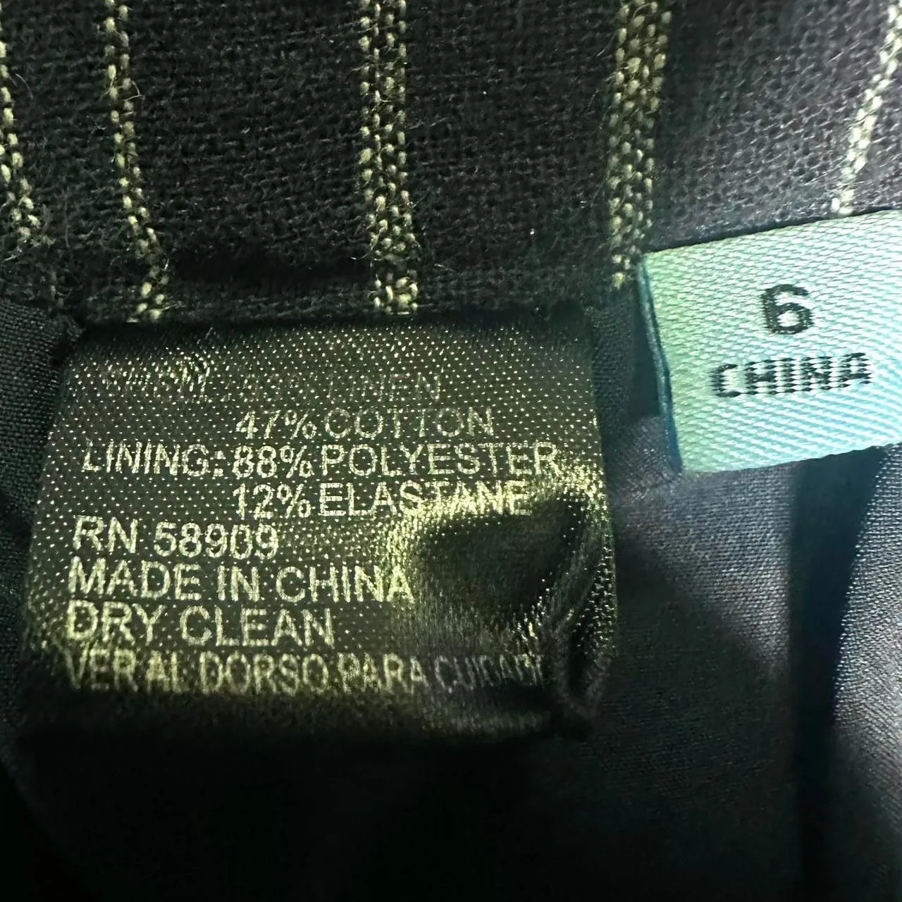 ANTONIO MELANI Linen Navy White Striped High Rise Wide Leg Pants Belted Womens 6 - Image 6