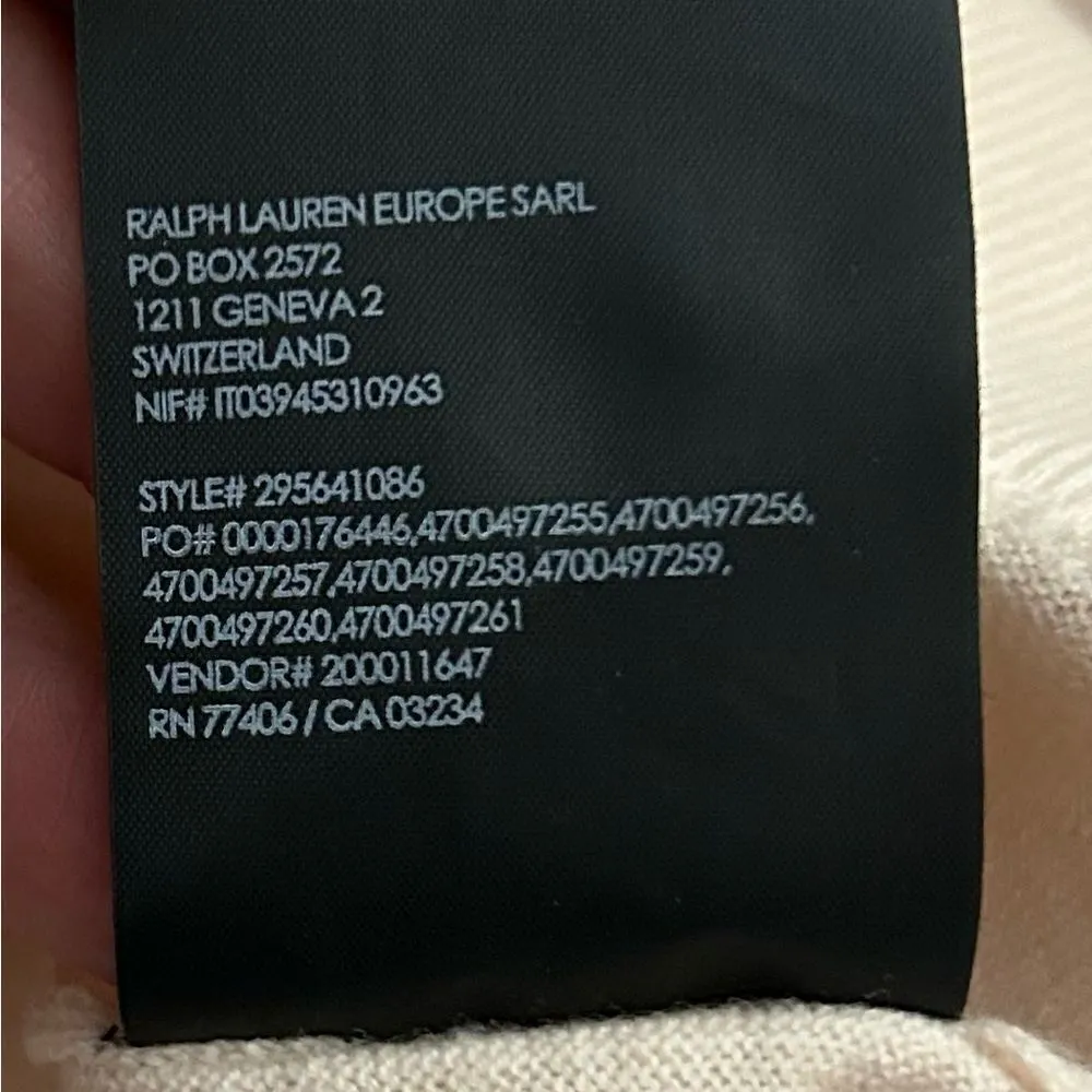 Club Monaco Ashta Blush Pale Peach 100% Wool Lightweight Ruffle Trim Sweater XS Pink - Image 11