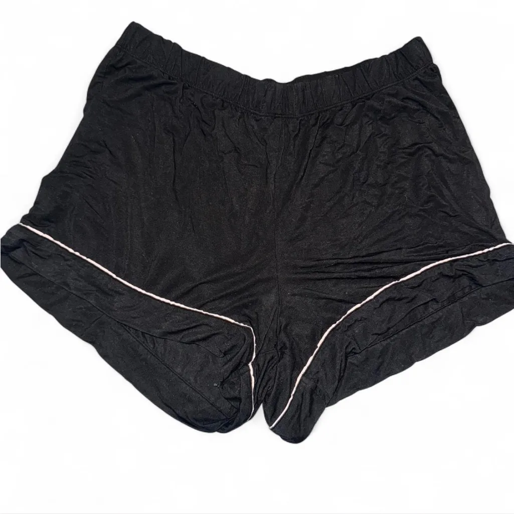 Victoria's Secret Black Modal Pajama Set with Pink Trim - Image 2