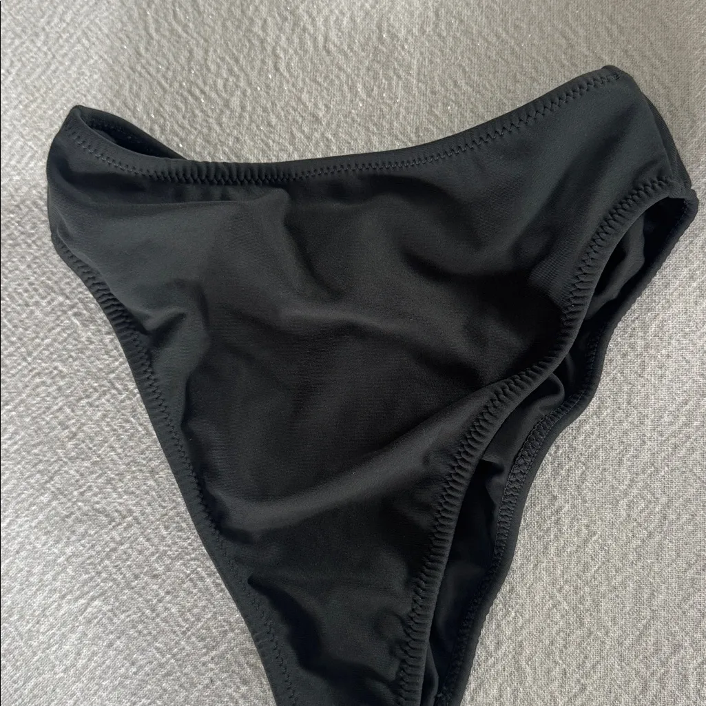 MONTCE Charcoal Paula Bikini Bottom, Size Medium, Charcoal, $98 Black - Image 5