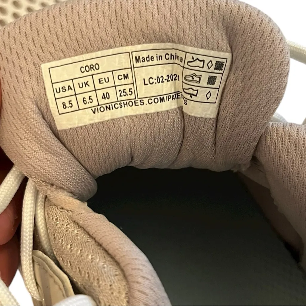 Vionic Coro Tan and Teal‎ Mesh Lace Up Athletic Walking Sneakers Size 8.5 - Image 7