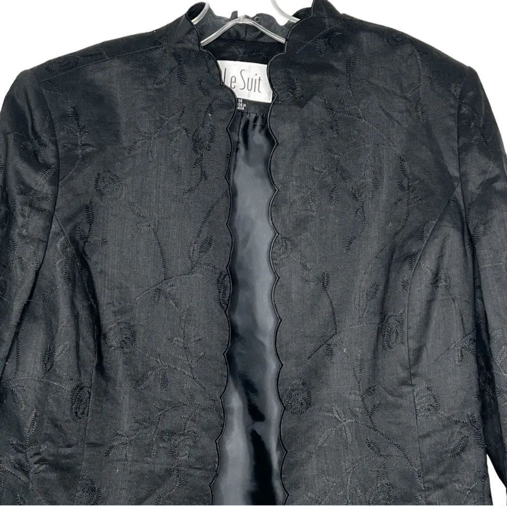Vintage Le Suit Black Blazer, Pants &‎ Top Set Size 14 - Image 5