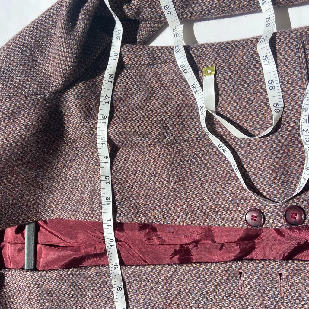 Women's Tweed Jacket hundred percent wool Raspini size 5/6 - Image 5