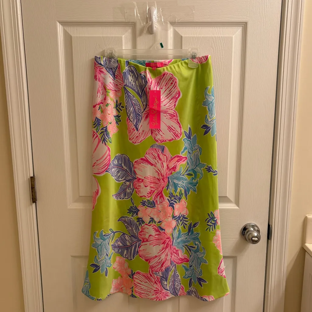 NWT Lilly Pulitzer Cory Skirt matcha green boho babe size 8 - Image 2