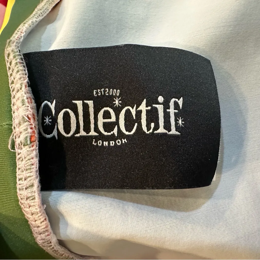 Collectif Rainbow Stripes Swim Bikini Top Size 18 Red - Image 8