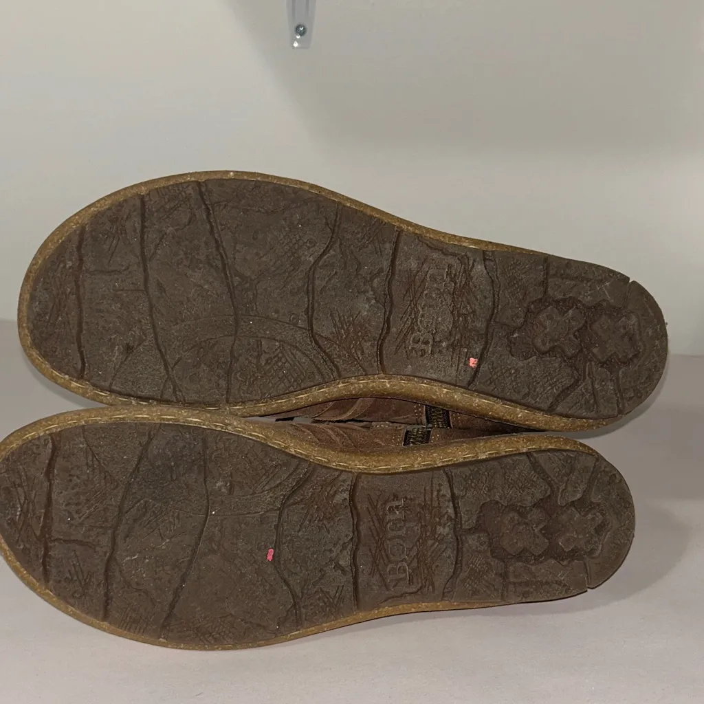 Born Tan Leather Boots Ladies size 9 Brown - Image 9