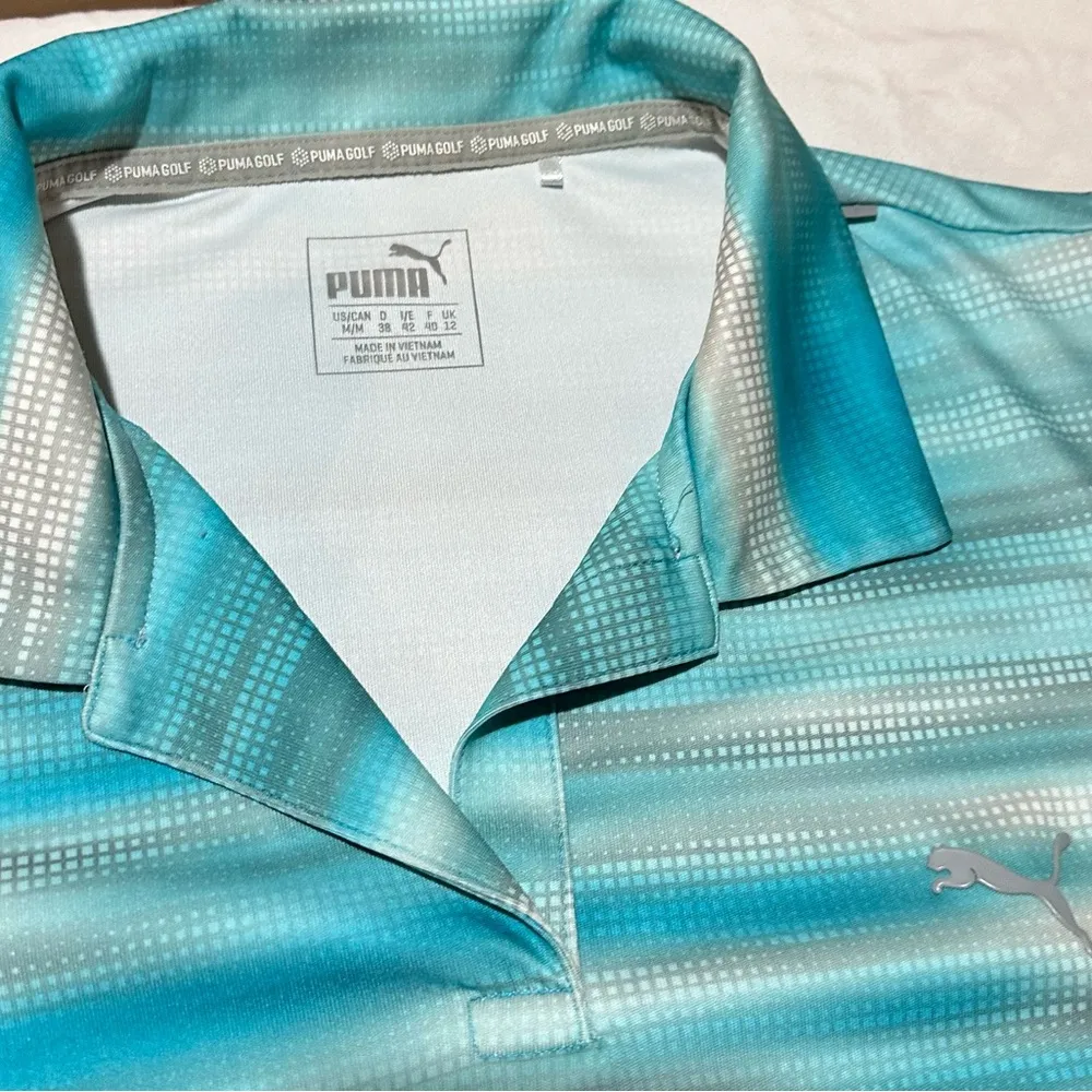 Puma Blue Fitted Golf Tank Top - Image 3