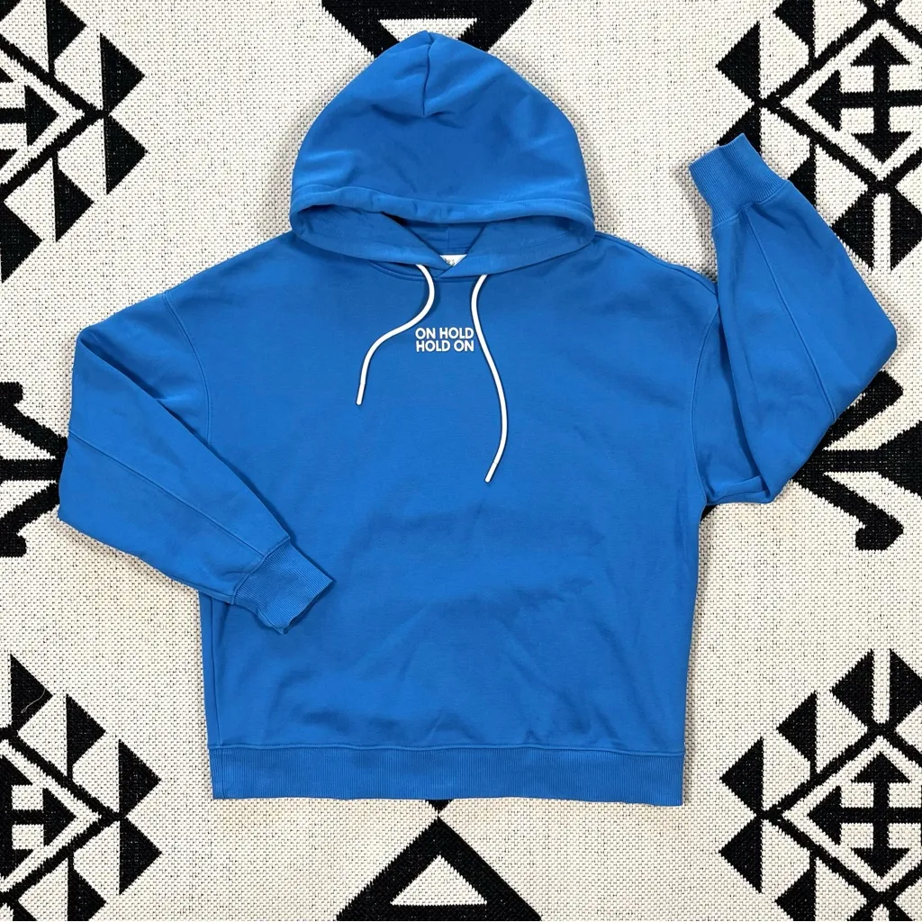 Peek & Cloppenburg Jake*s Casual On Hold Hold On Statement Hoodie in Blue Medium - Image 5