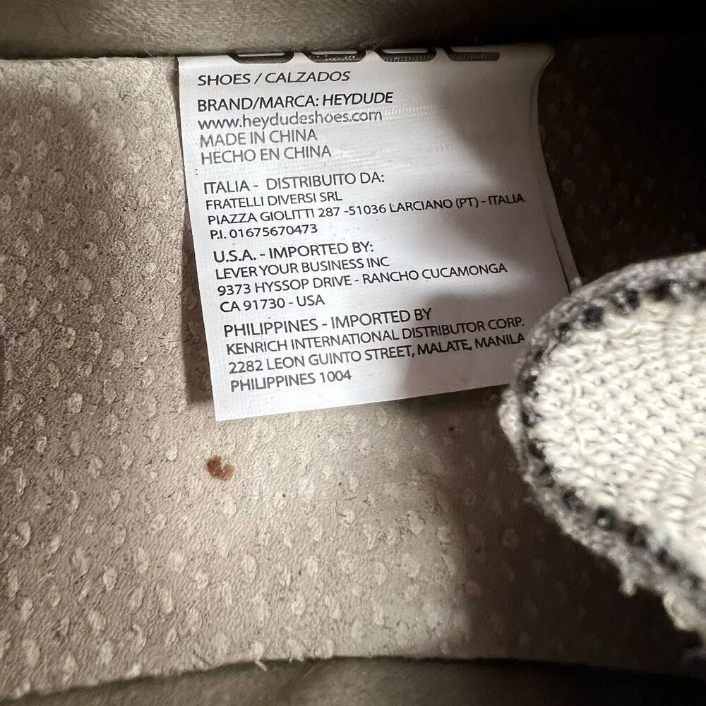 Hey Dude Size 8 Wendy Loafers Sox Beige Knit Slip On Shoes Lightweight Women’s - Image 11