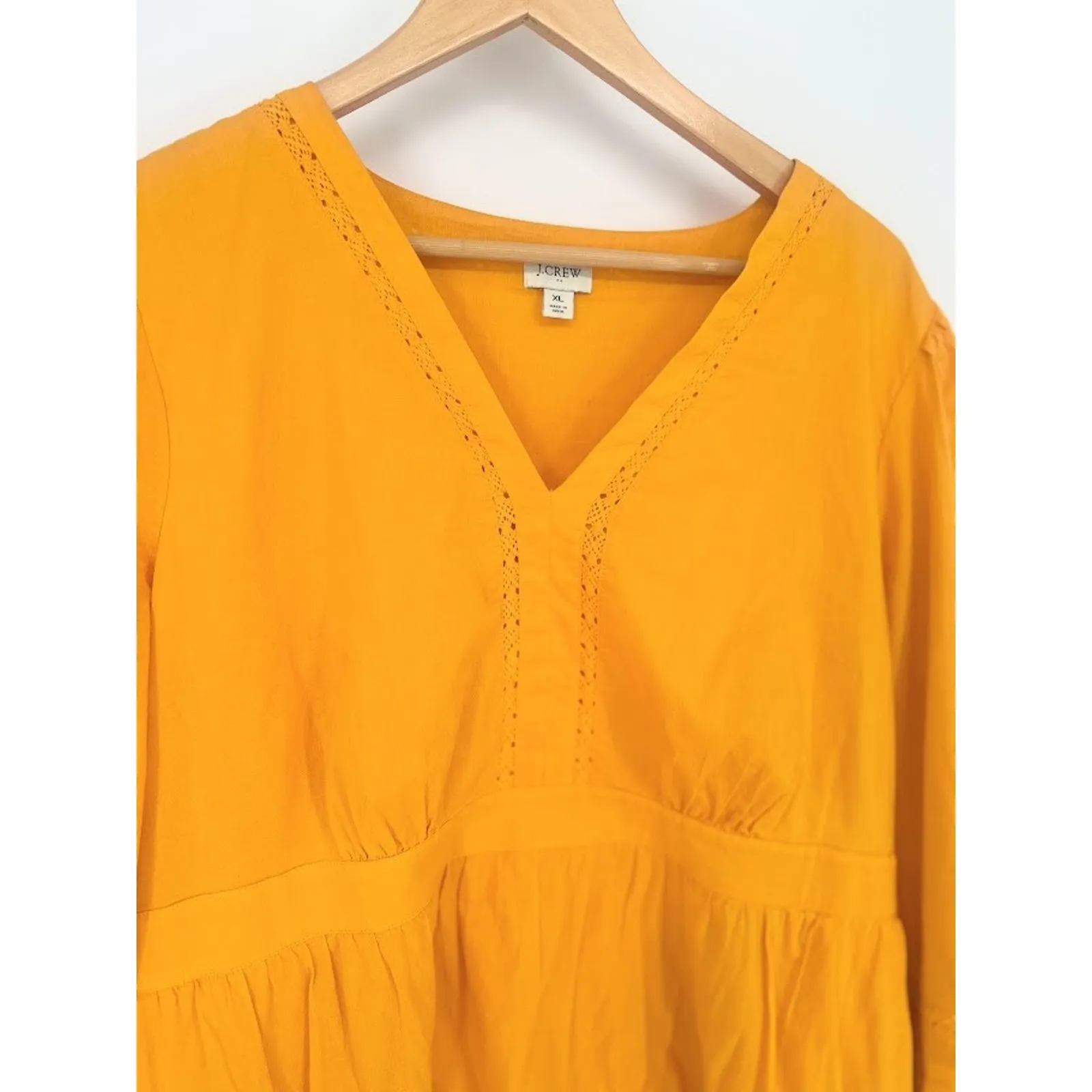 J. Crew Size XL Yellow V - Image 2