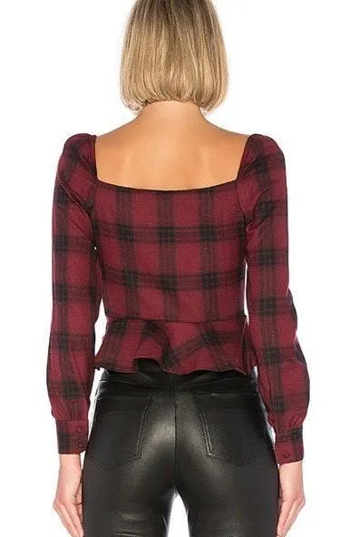 Revolve   Button down peplum Top - Image 4