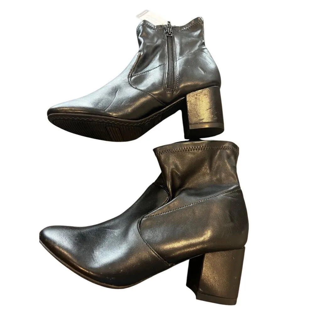 TIME and TRU black ankle Boots Size 6 Black - Image 3