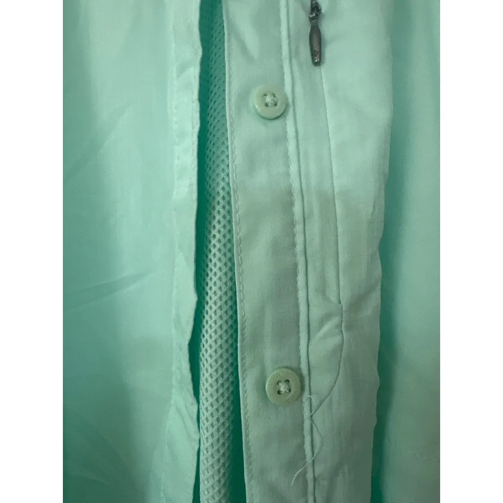 Columbia Sportswear Aqua Womens Short Sleeve button up Shirt XL - Image 2