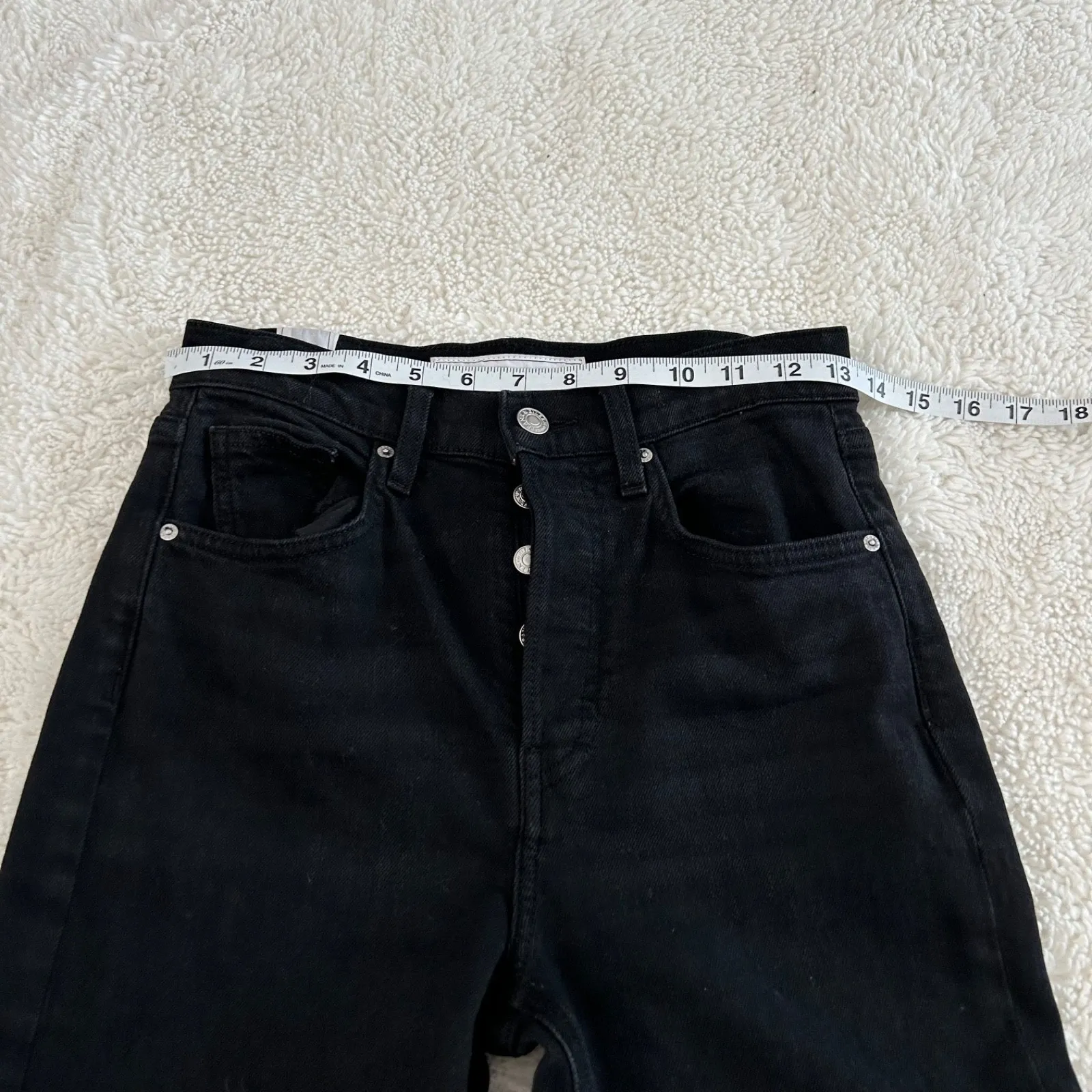 Frank & Eileen Women’s Monaghan Mom Jeans Size 26 High Waisted Raw Hem Crop - Image 6