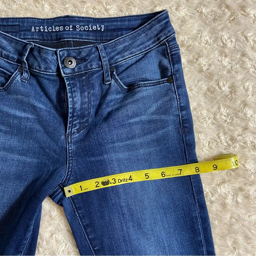 Articles of Society Dark Wash Skinny Low Rise Ankle Length Jeans Size 26 - Image 8